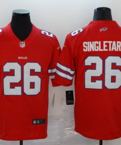 Men's Buffalo Bills #26 Devin Singletary Red Vapor Untouchable Limited Stitched NFL Jersey