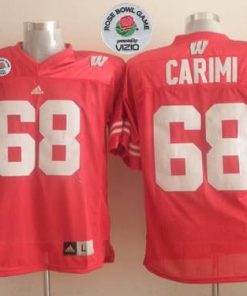 Badgers #68 Gabe Carimi Red Rose Bowl Game Stitched NCAA Jersey