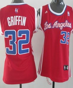 Clippers #32 Blake Griffin Red Women's Road Stitched NBA Jersey