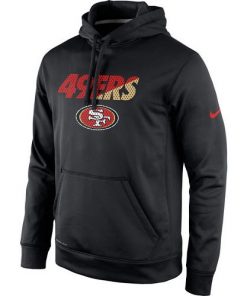 Men's San Francisco 49ers Nike Black Kick Off Staff Performance Pullover Hoodie