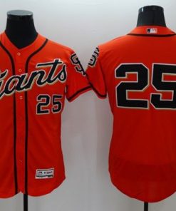 Giants #25 Barry Bonds Orange Flexbase Authentic Collection Stitched MLB Jersey
