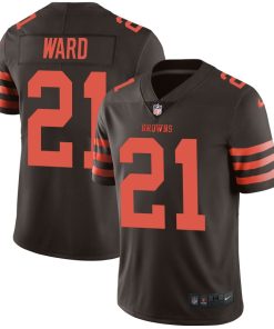Men's Browns #21 Denzel Ward  Brown  Color Rush Limited Stitched NFL Jersey