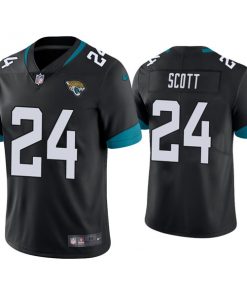 Men's Jacksonville Jaguars #24 Josiah Scott Black Vapor Untouchable Limited Stitched Jersey