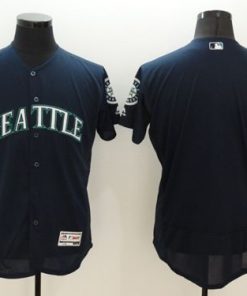 Mariners Blank Navy blue Flexbase Authentic Collection Stitched MLB Jersey