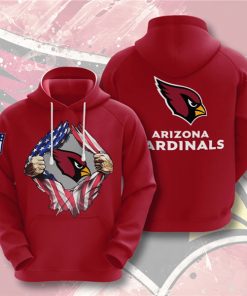 Men's Arizona Cardinals Red 3D Trending T-Shirt NFL Hoodie