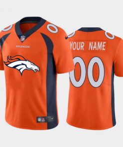 Men's Denver Broncos ACTIVE PLAYER Orange Team Big Logo Limited Stitched Jersey