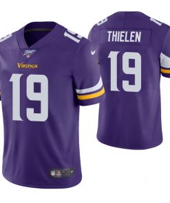 Men's Minnesota Vikings #19 Adam Thielen Purple 2019 100th Season Vapor Untouchable Limited Stitched NFL Jersey