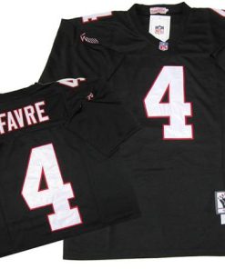 Mitchell&Ness Falcons #4 Brett Favre Black Stitched NFL Throwback NFL Jersey