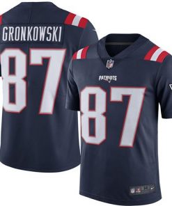 Nike Patriots #87 Rob Gronkowski Navy Blue Youth Stitched NFL Limited Rush Jersey