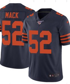 Men's Chicago Bears #52 Khalil Mack Navy 2019 100th Season Vapor Untouchable Limited Stitched NFL Jersey
