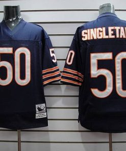 Mitchell & Ness Bears #50 Mike Singletary Blue With Small Number Stitched Throwback NFL Jersey