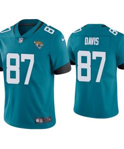 Men's Jacksonville Jaguars #87 Tyler Davis Blue Vapor Untouchable Limited Stitched Jersey