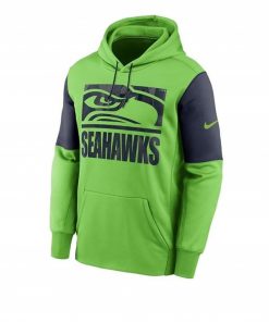 Men's Seattle Seahawks Green Sideline Performance Pullover Hoodie