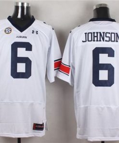 Tigers #6 Jeremy Johnson White Stitched NCAA Jersey