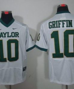 Bears #10 Robert Griffin III White Stitched NCAA Jersey