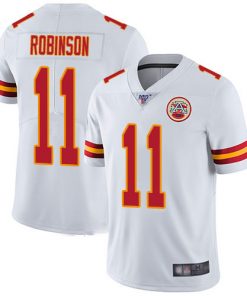 Men's Kansas City Chiefs #11 Demarcus Robinson White Vapor Untouchable Limited Stitched NFL Jersey