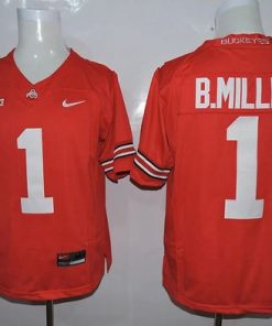 Buckeyes #1 Braxton Miller Red Limited Stitched NCAA Jersey