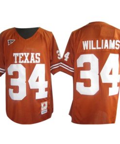 Longhorns #34 Ricky Williams Orange Stitched NCAA Jersey