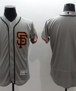 Giants Blank Grey Flexbase Authentic Collection Road 2 Stitched MLB Jersey