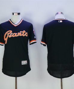 Men's San Francisco Giants Blank Black Throwback Flexbase Stitched MLB Jersey
