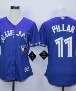 Blue Jays #11 Kevin Pillar Blue Alternate Women's Stitched MLB Jersey