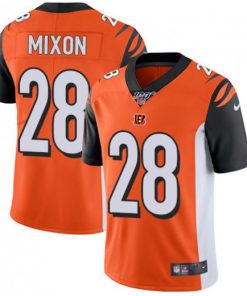 Men's Cincinnati Bengals #28 Joe Mixon Orange 100th Season Vapor Untouchable Limited Stitched NFL Jersey