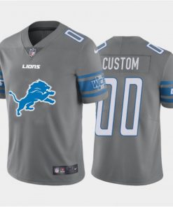 Men's Detroit Lions ACTIVE PLAYER Custom Grey 2020 Team Big Logo Limited Stitched Jersey