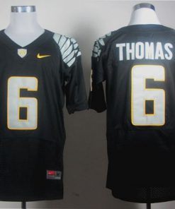 Ducks #6 De'Anthony Thomas Black Elite PAC-12 Patch Stitched NCAA Jersey