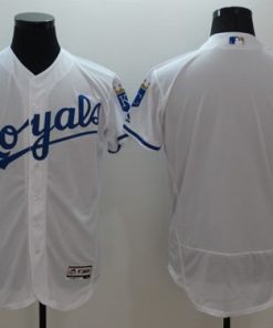 Royals Blank White Flexbase Authentic Collection Stitched MLB Jersey