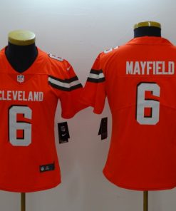 Women's Cleveland Browns #6 Baker Mayfield Orange 2018 NFL Draft Vapor Untouchable Limited Stitched Jersey
