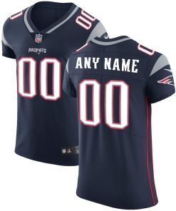 Men's New England Patriots  Navy Vapor Untouchable Custom Elite Jersey