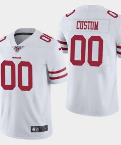 Men's 49ers ACTIVE PLAYER White 2019 100th Season Vapor Untouchable Limited Stitched NFL Jersey.