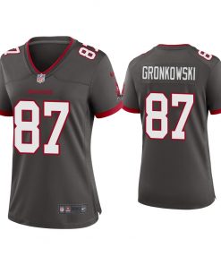 Women's Tampa Bay Buccaneers #87 Rob Gronkowski 2020 Grey Stitched Jersey(Run Small)