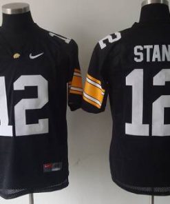 Hawkeyes #12 Stanzi Black Stitched NCAA Jersey