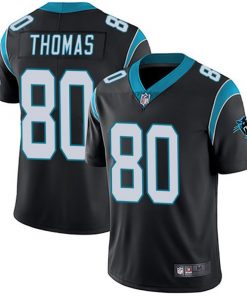 Men's Carolina Panthers #80 Ian Thomas Black Vapor Untouchable Limited Stitched NFL Jersey