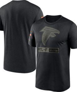 Men's Atlanta Falcons 2020 Black Salute To Service Performance NFL T-Shirt