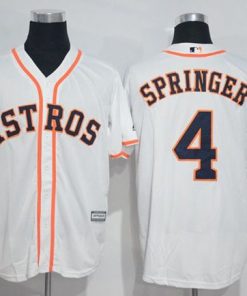 Astros #4 George Springer White New Cool Base Stitched MLB Jersey
