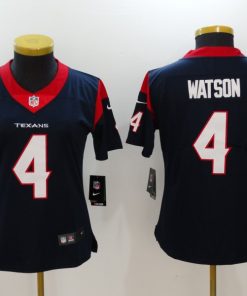 Women's Houston Texans #4 Deshaun Watson Navy Blue Team Color Vapor Untouchable Limited Stitched NFL Jersey