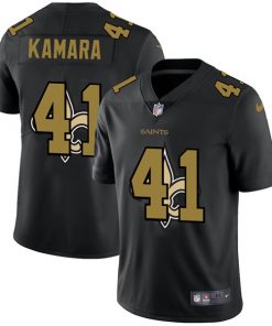 Men's New Orleans Saints #41 Alvin Kamara 2020 Black Shadow Logo Limited Stitched NFL Jersey