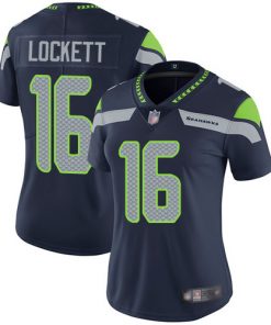 Women's Seattle Seahawks #16 Tyler Lockett Blue Untouchable Limited Stitched NFL Jersey