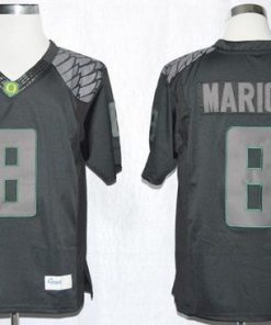 Ducks #8 Marcus Mariota Blackout Limited Stitched NCAA Jersey