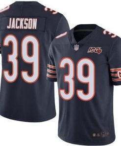 Men's Chicago Bears #39 Eddie Jackson Navy 2019 100th Vapor Untouchable Limited Stitched NFL Jersey