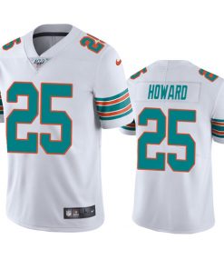 Men's Miami Dolphins #25 Xavien Howard White 2020 Vapor Untouchable Limited Stitched NFL Jersey