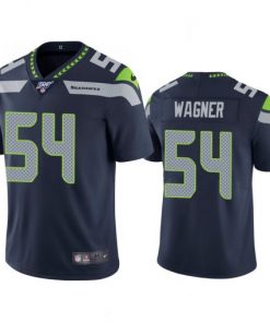 Men's Seahawks #54 Bobby Wagner Steel Blue Stitched NFL Limited 100th Season Jersey