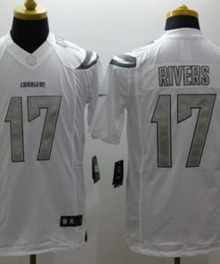 Nike Chargers #17 Philip Rivers White Men's Stitched NFL Limited Platinum Jersey