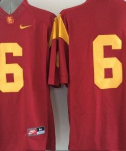 Trojans #6 Red Limited Stitched NCAA Jersey