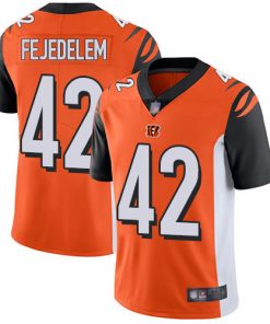 Men's Cincinnati Bengals #42 Clayton Fejedelem Orange Vapor Untouchable Limited Stitched NFL Jersey