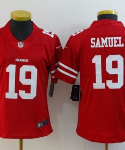 Women's NFL San Francisco 49ers #19 Deebo Samuel Red Vapor Untouchable Limited Stitched Jersey(Run Small)