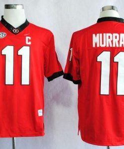 Bulldogs #11 Aaron Murray Red Stitched NCAA Jersey