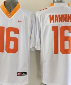 Vols #16 Peyton Manning White/Orange Stitched NCAA Jersey